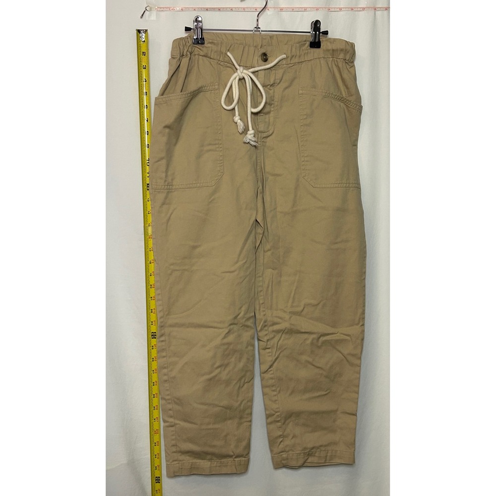 Universal Thread‎ Women's Khaki Drawstring Waist Cropped Pants Size S
